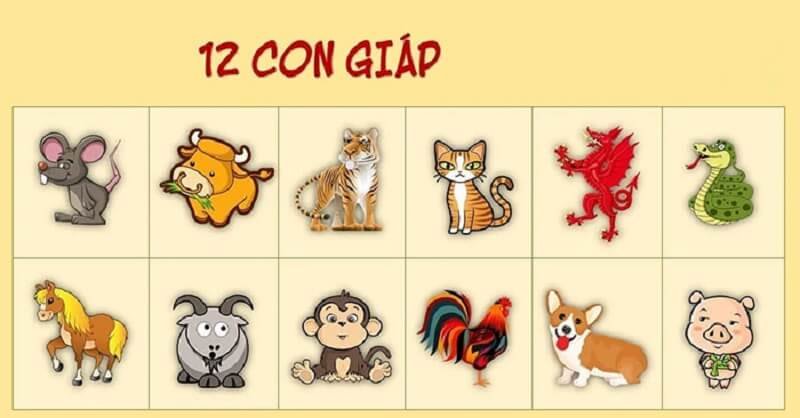 Bảng số đề 12 con giáp