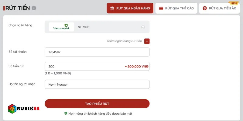 Quy trình 5 bước rút tiền Rubik88 hiệu quả nhất