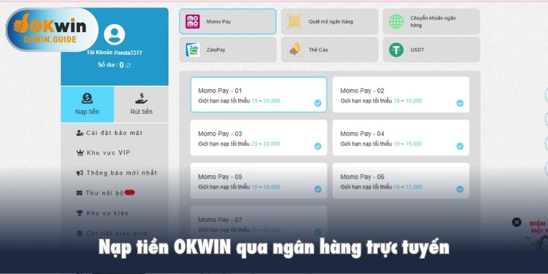 Chính sách nạp rút tiền bảo mật từ hệ thống gốc