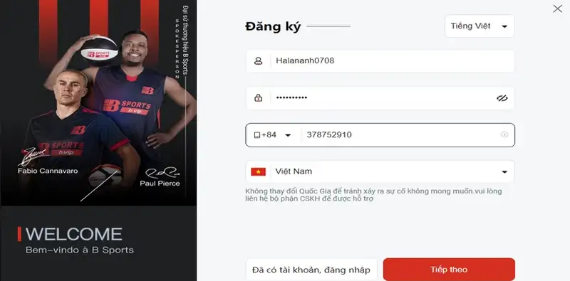 Hướng dẫn chi tiết cách Đăng Ký Bsport
