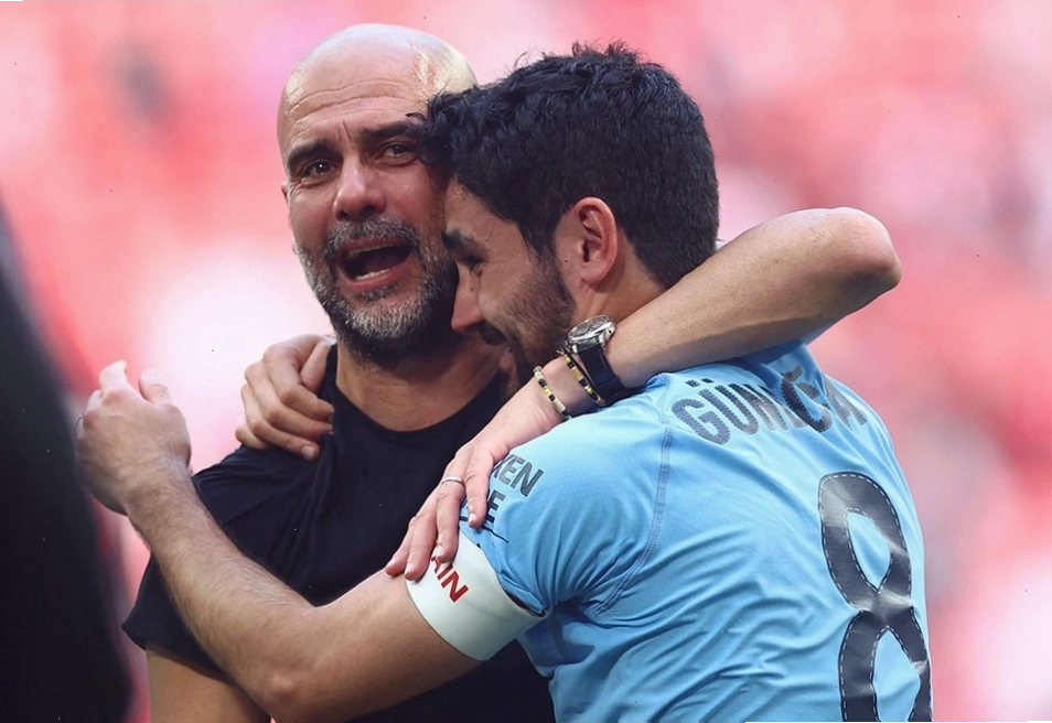 Tiền vệ Ilkay Gundogan trong màu áo Manchester City dưới thời Pep Guardiola